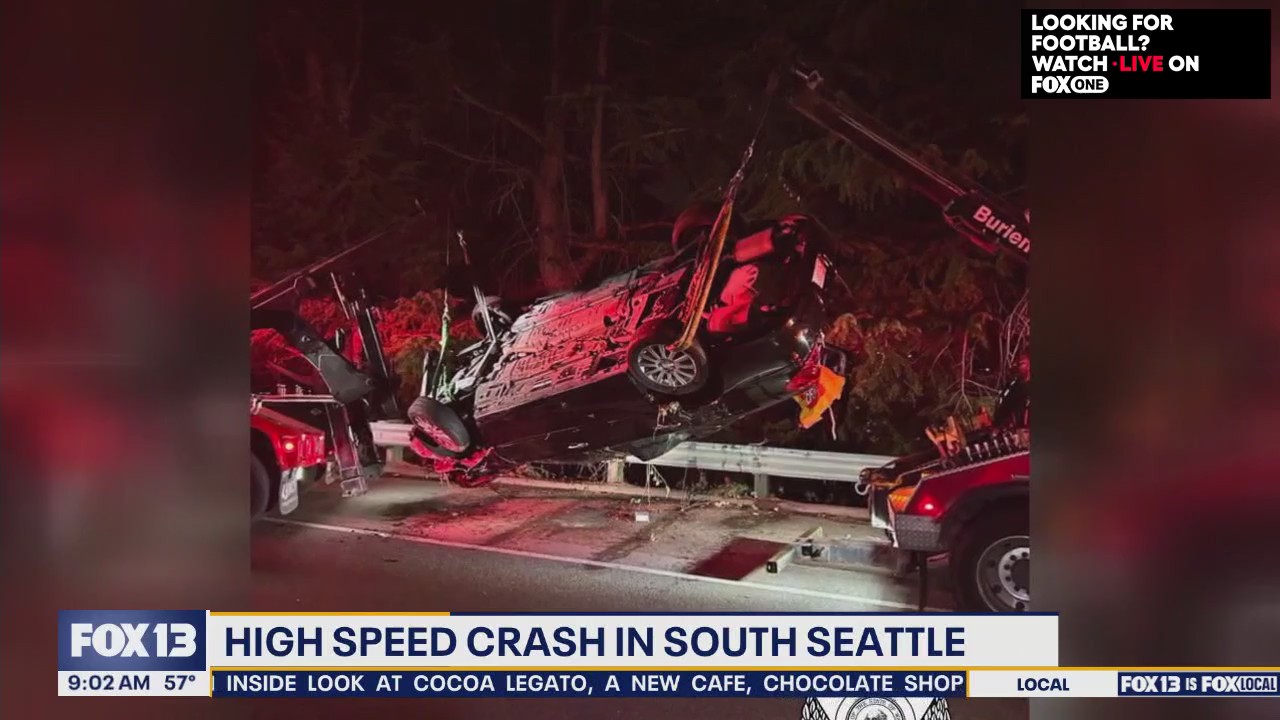 Two people hurt in suspected DUI I-5 crash in Seattle | FOX 13 Seattle