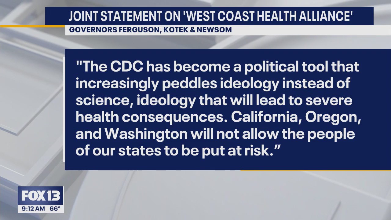 West Coast US states form health alliance amid concerns over CDC credibility