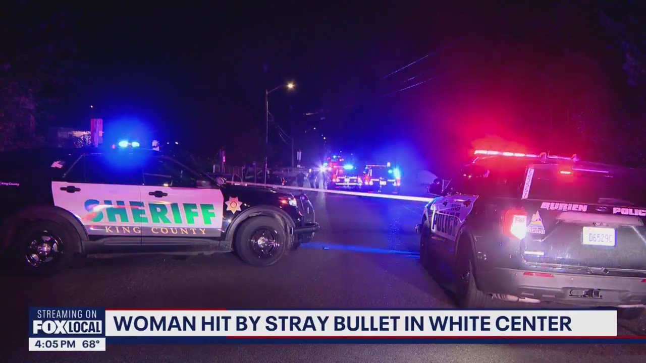 Woman hit by stray bullet in White Center, WA