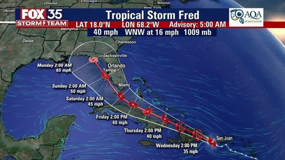 Tracking the Tropics: Florida remains in path of Tropical Storm Fred