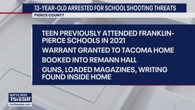 13-year-old arrested for making school shooting threats in Pierce County