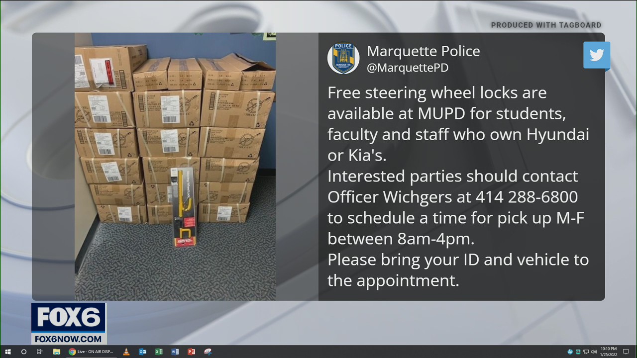 Free steering wheel locks for Marquette students, staff