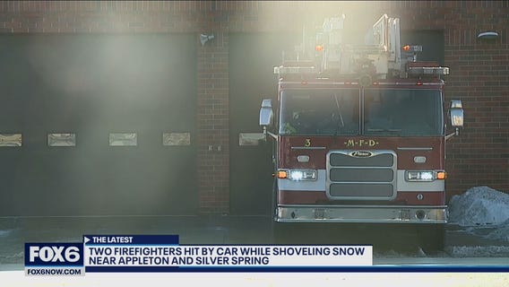 Milwaukee firefighters hit while shoveling snow