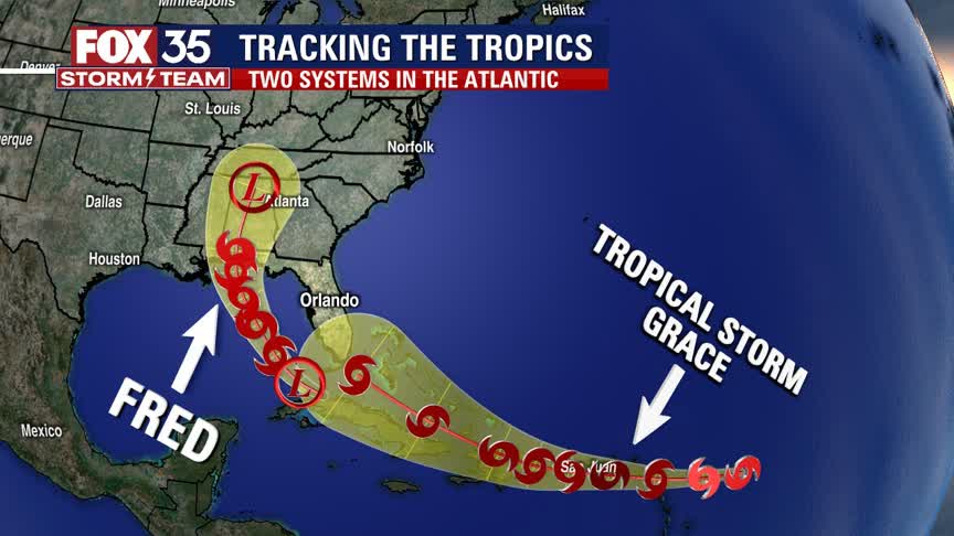 Tracking the Tropics: Tropical Storm Grace forms with Florida in projected path