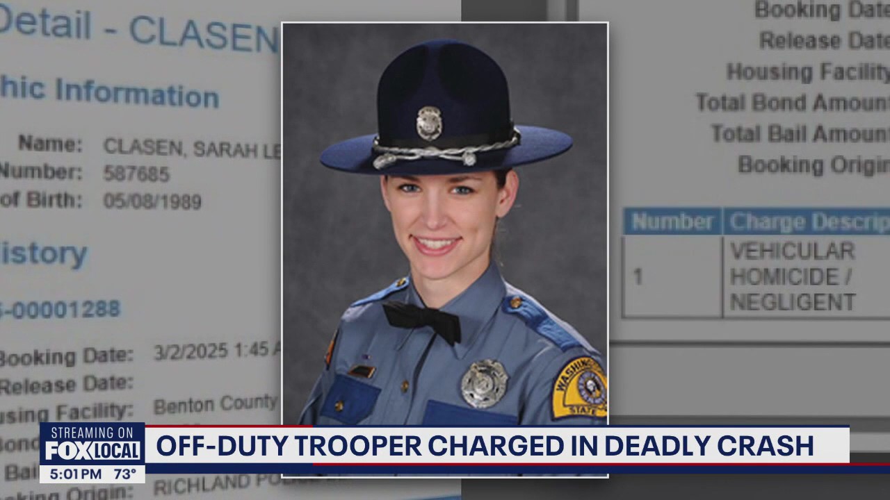 WA trooper charged in deadly DUI crash
