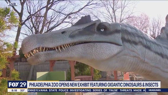 Philadelphia Zoo opens new exhibit with giant replicas of dinosaurs, insects