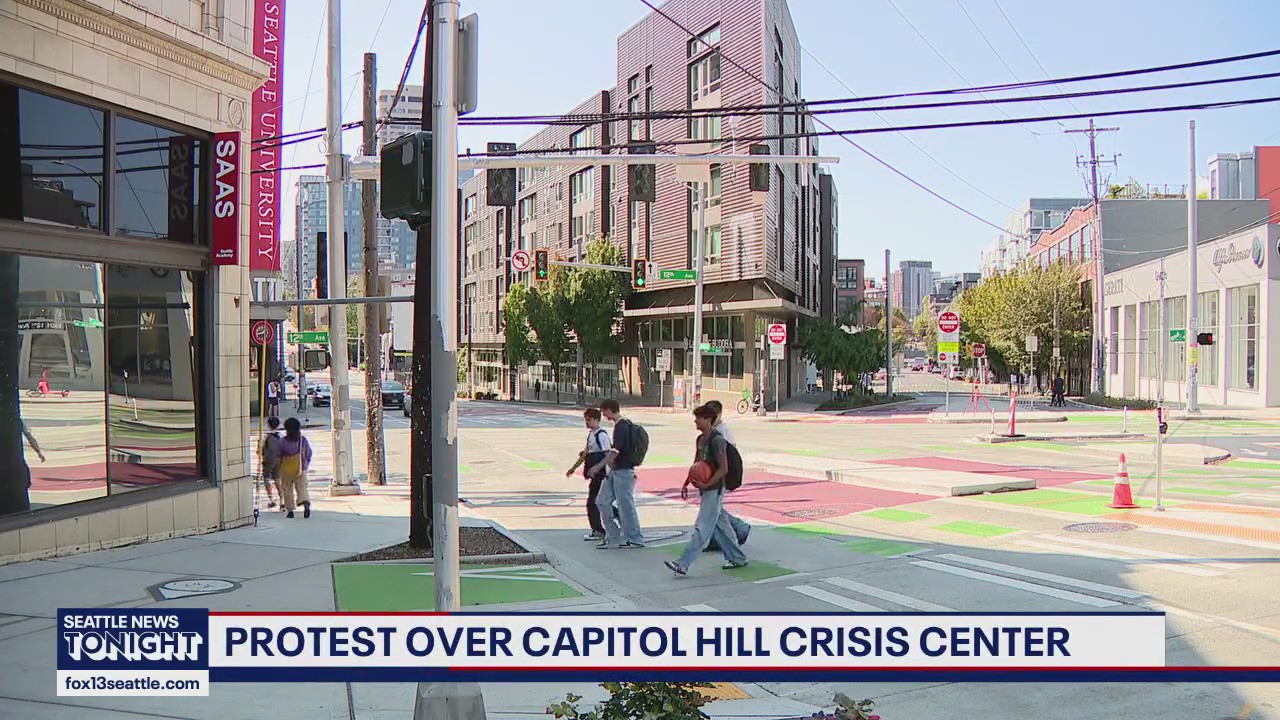 Protest over Capitol Hill crisis center
