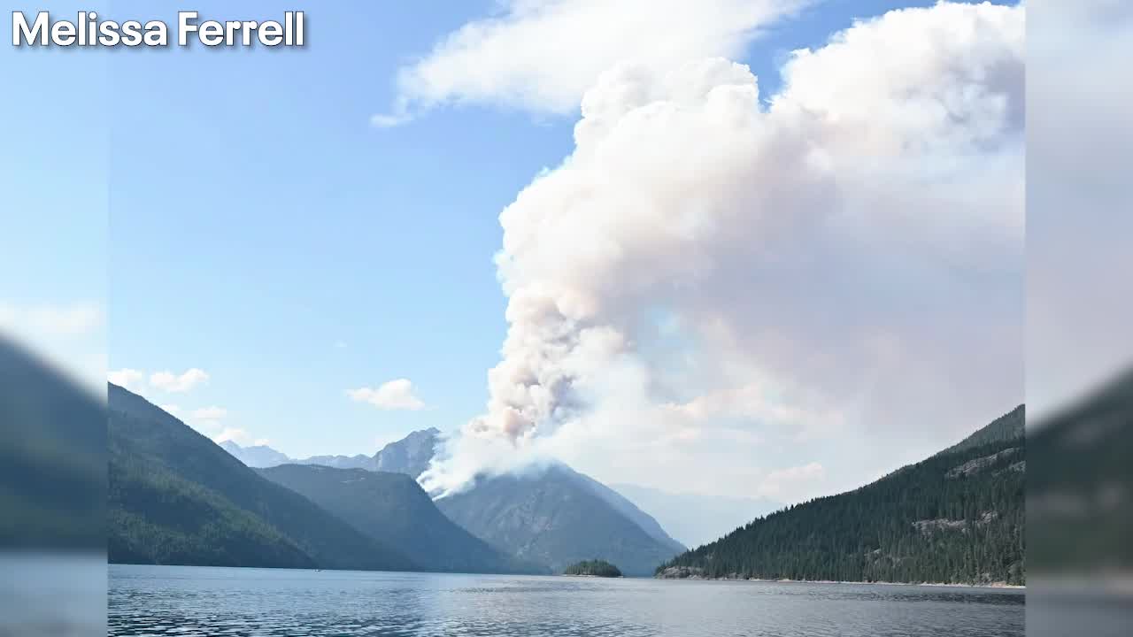 Timelapse of Perry Fire burning in WA's North Cascades Park