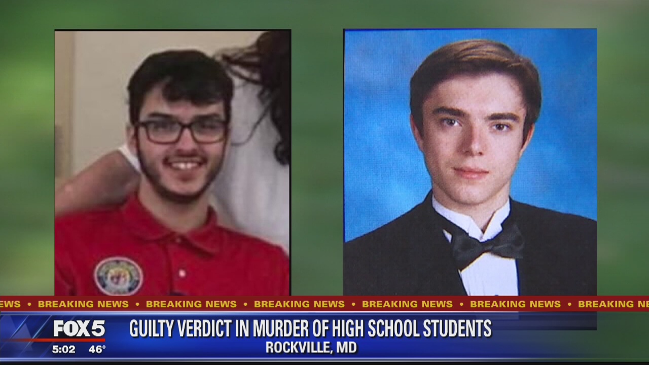 Man found guilty of murdering 2 Montgomery County high school students