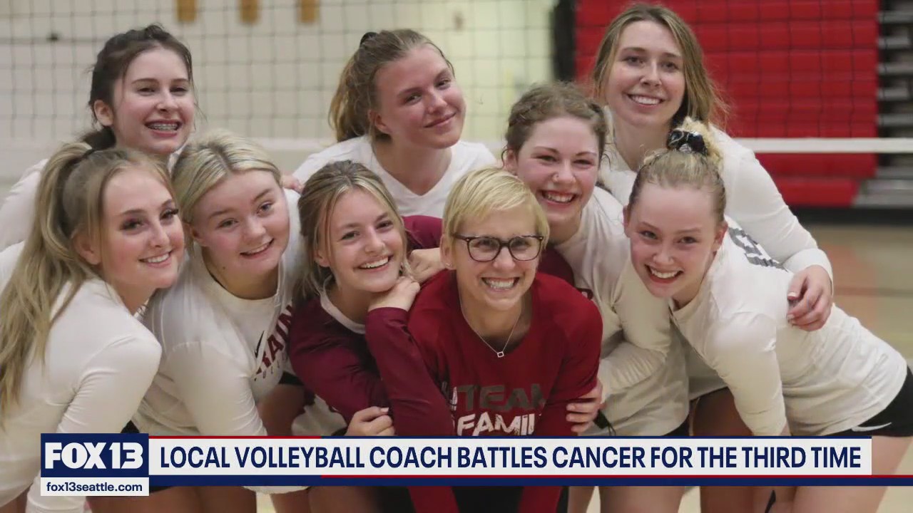 Orting, WA community rallies around volleyball coach on third cancer battle