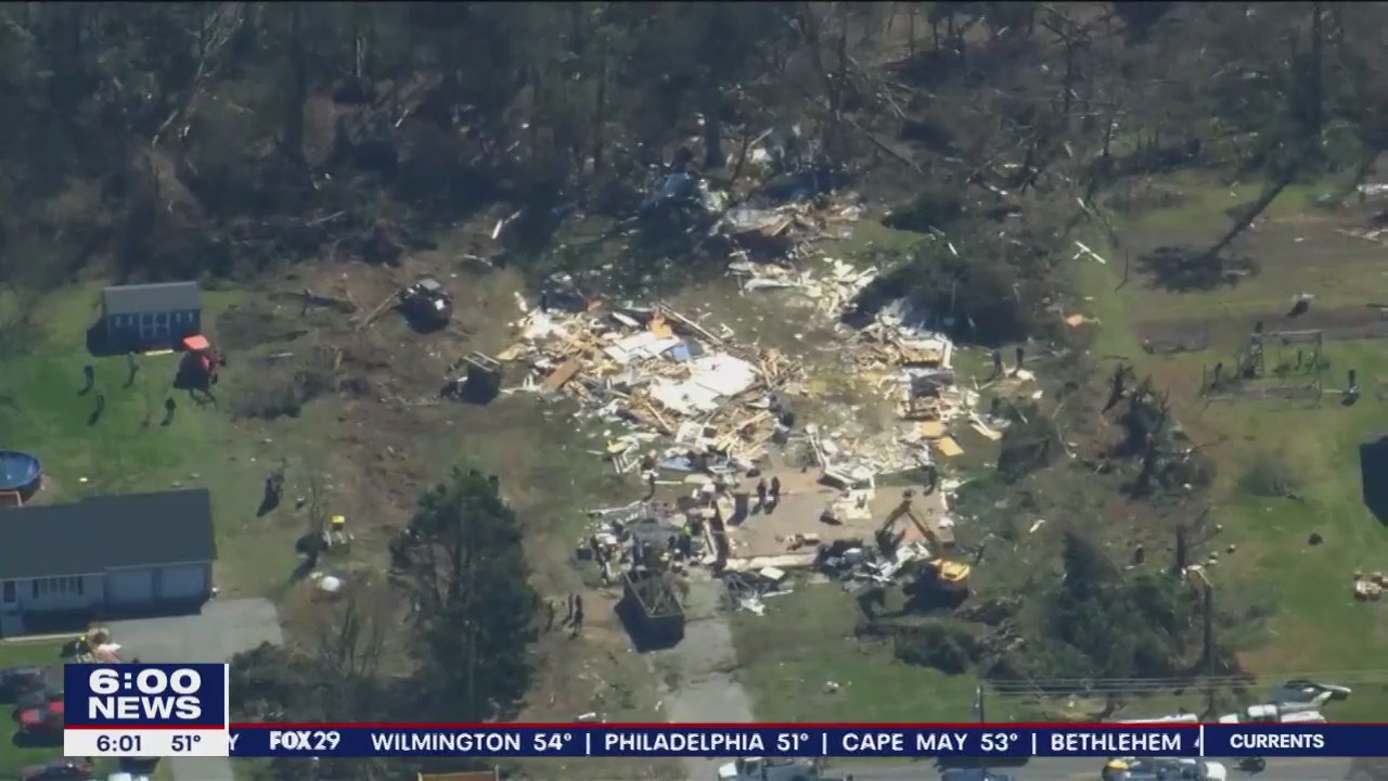 1 person killed in Sussex County, Del. as NWS confirms tornado touchdown