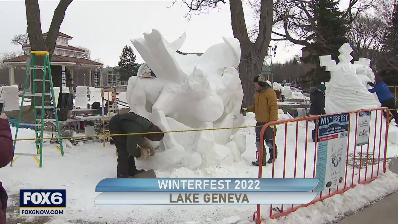 U.S. National Snow Sculpting Championship at Winterfest in Lake Geneva