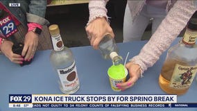 Kona Ice Truck stops by for a tasty spring break