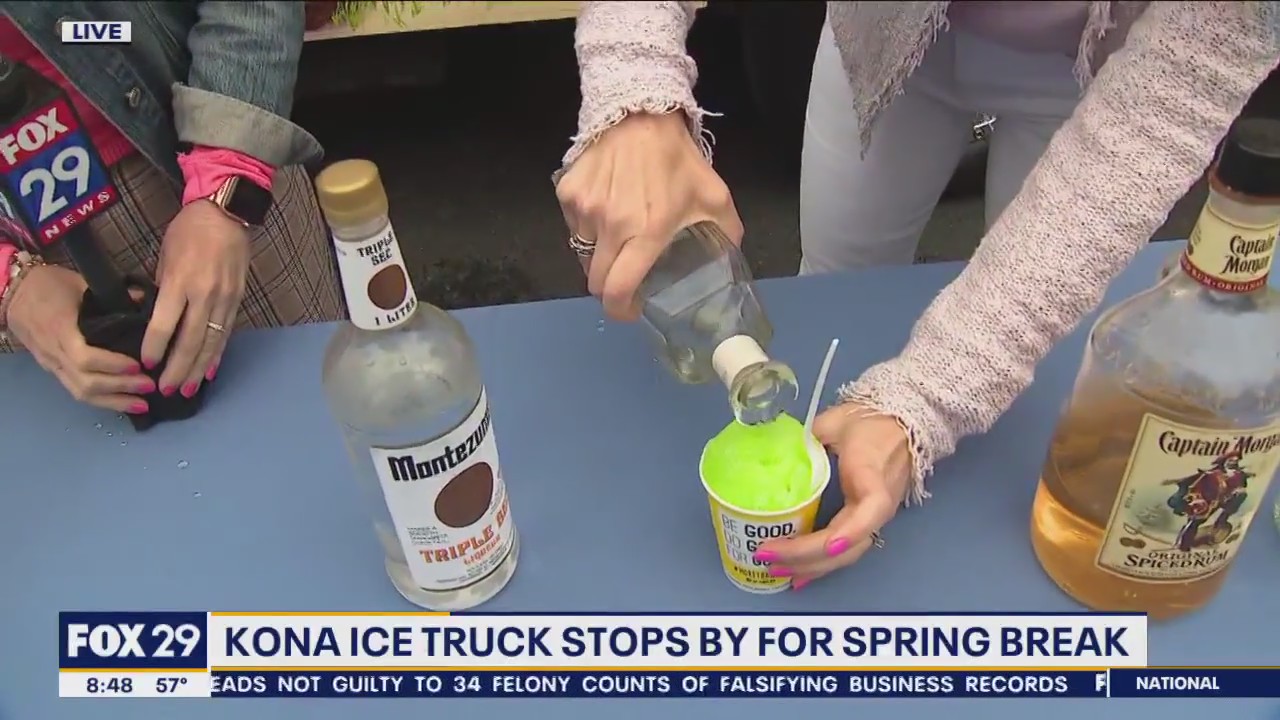 Kona Ice Truck stops by for a tasty spring break
