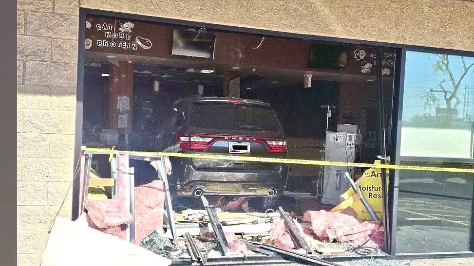 2 hospitalized after car crashes into dialysis center