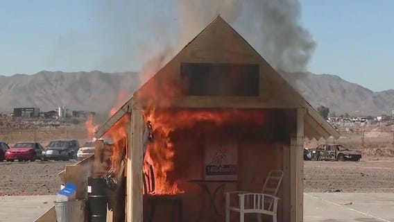 Firefighters demonstrate 4th of July firework safety