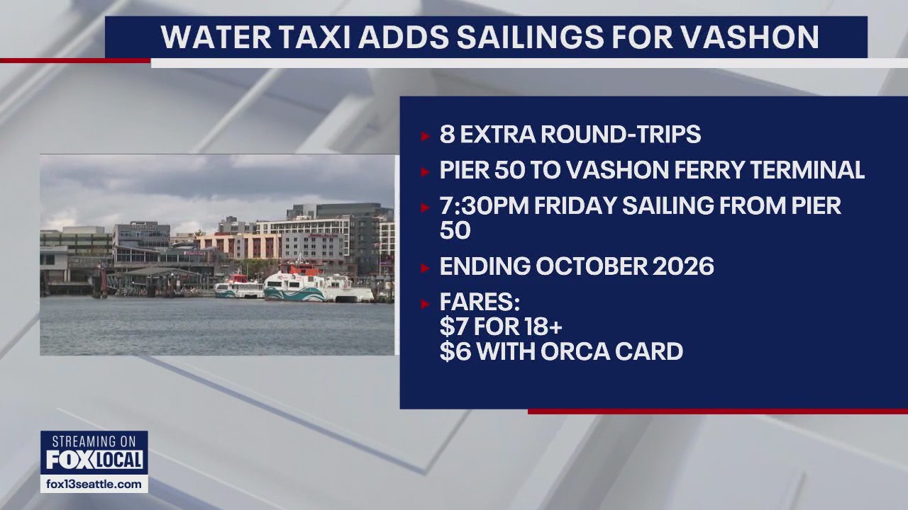 Water taxi adds sailings for Vashon