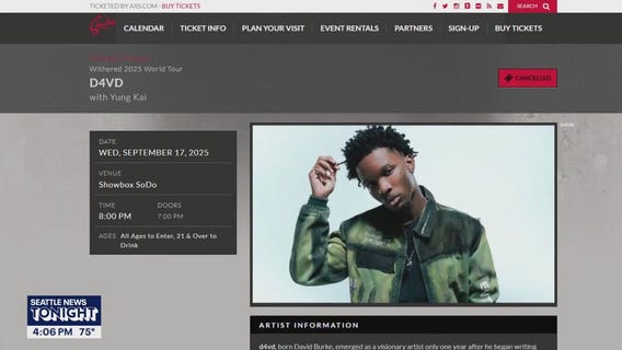 Singer D4vd cancels Seattle shows after body found in his Tesla is ID'd