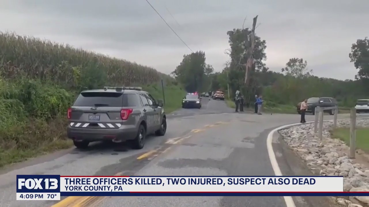 3 officers killed, 2 injured in York County, PA ambush