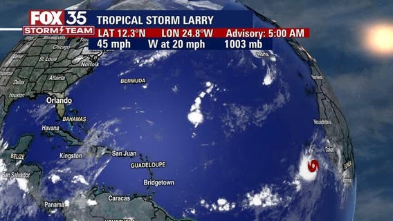 Tropical Storm Larry forms, expected to become major hurricane