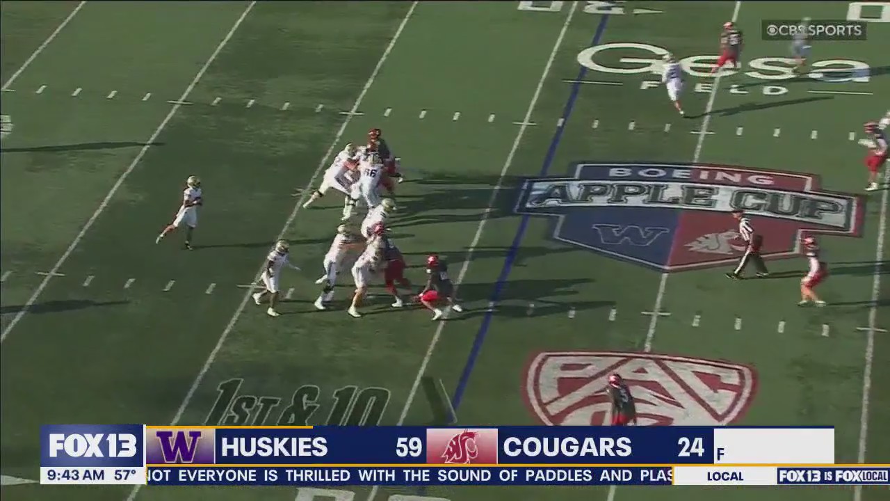 Huskies finish strong in 59-24 victory over Washington State in Apple Cup