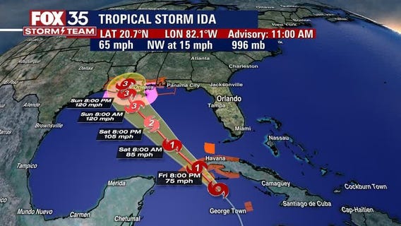 Tropical Storm Ida strengthens, expected to become hurricane this weekend