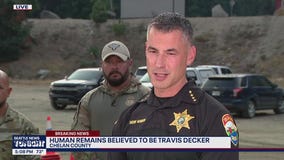 Items found on human remains consistent with Travis Decker, sheriff says