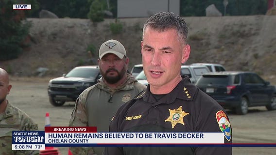 Items found on human remains consistent with Travis Decker, sheriff says