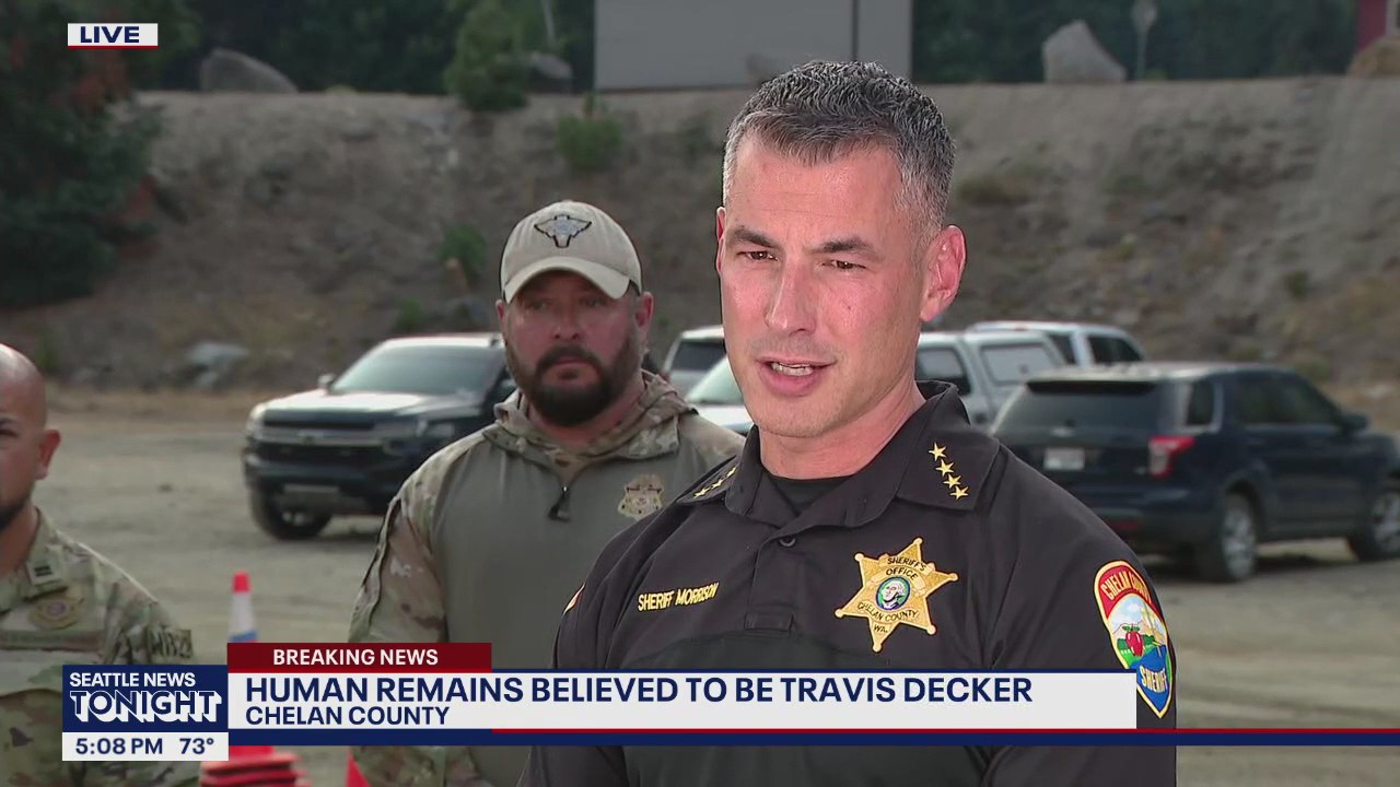 Items found on human remains consistent with Travis Decker, sheriff says