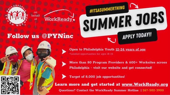 Philadelphia Youth Network looking for kids to fill 8,000 jobs this summer