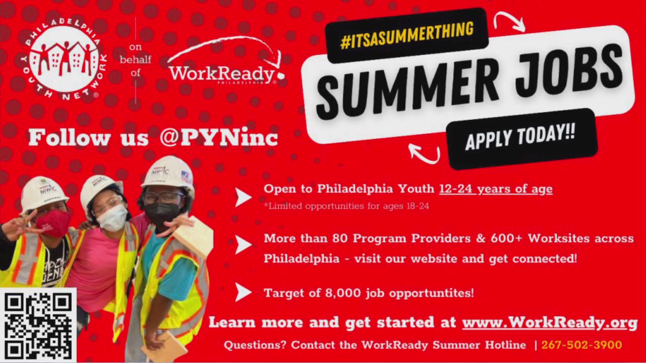 Philadelphia Youth Network looking for kids to fill 8,000 jobs this summer