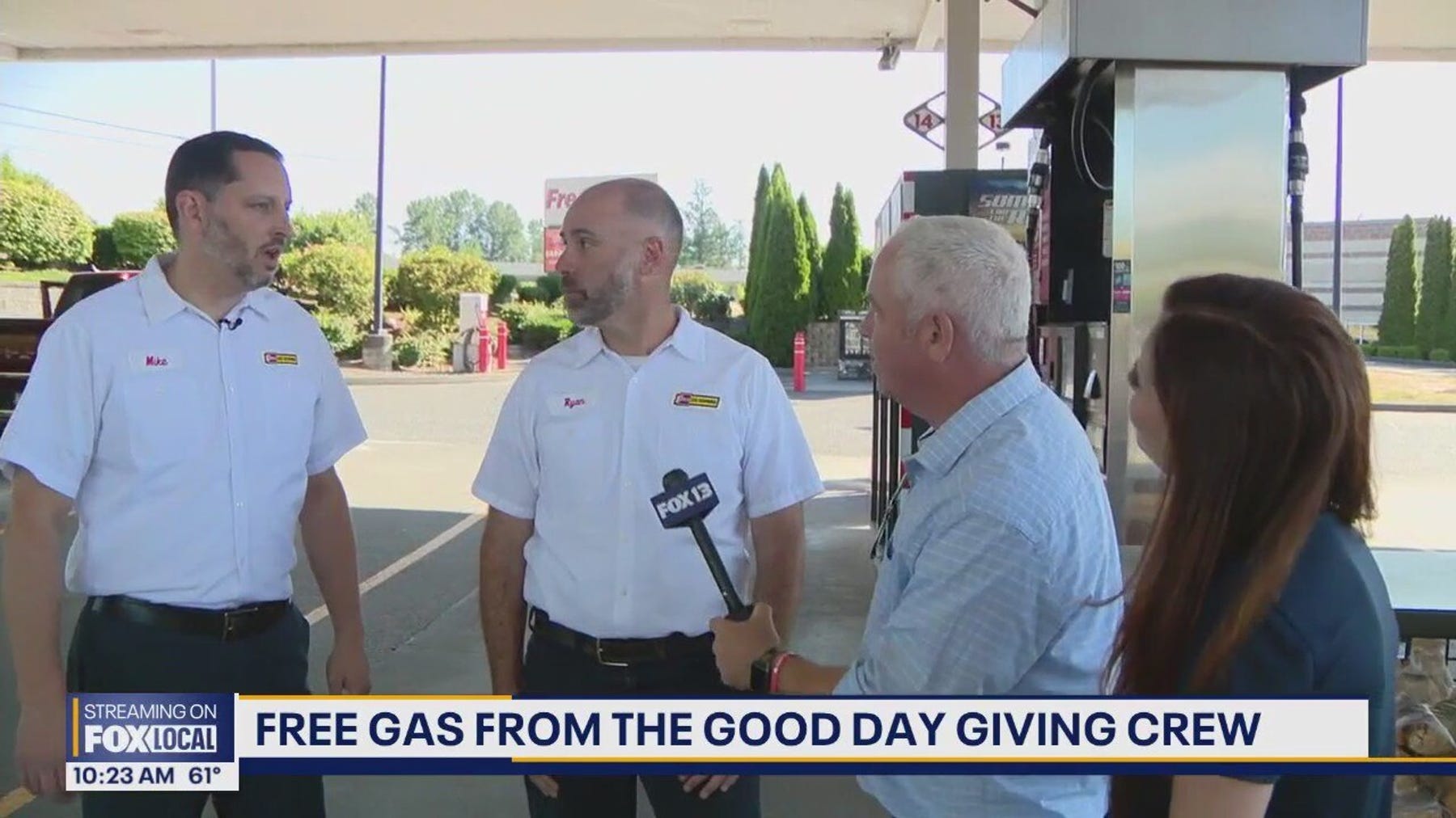 Good Day Giving Crew gives free gas