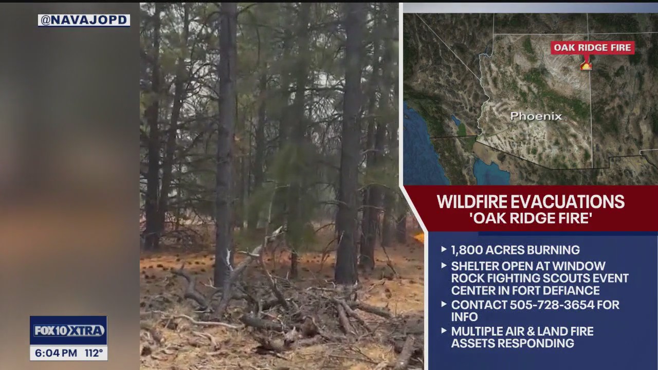 Oak Ridge Fire grows on Navajo Nation | FOX 10 Phoenix