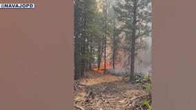 Wildfire burns on Navajo Nation, forces evacuations