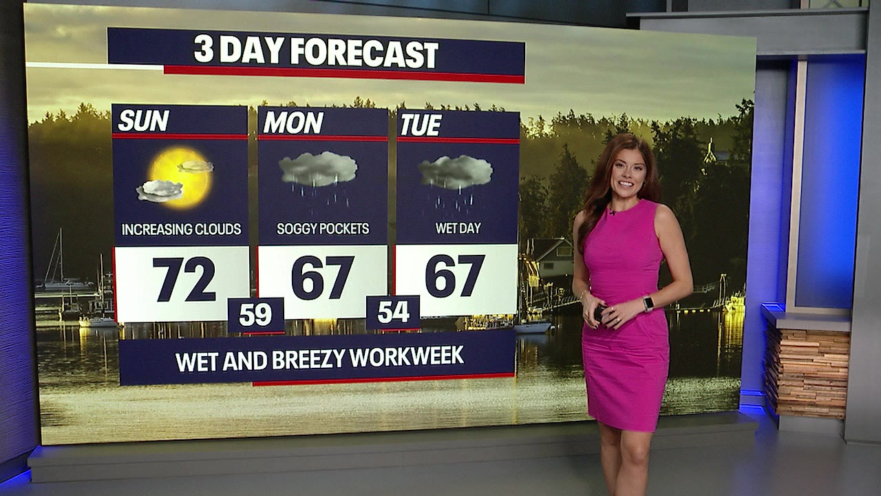 Early week rain moves in as warm Seattle days wane