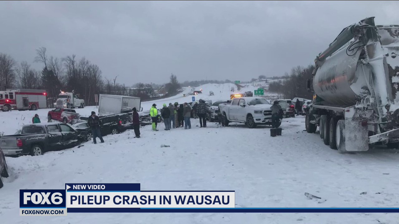 New video shows Wausau 39-car pileup