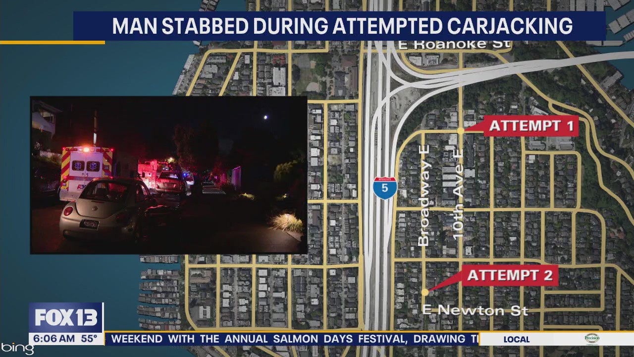 Man stabbed during Seattle attempted carjacking | FOX 13 Seattle
