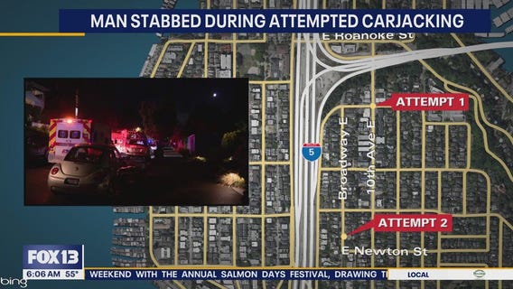 Man stabbed during Seattle attempted carjacking
