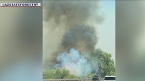 Monarch Fire burns near Wickenburg