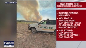 Oak Ridge Fire grows to over 6K acres