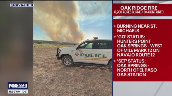 Oak Ridge Fire grows to over 6K acres