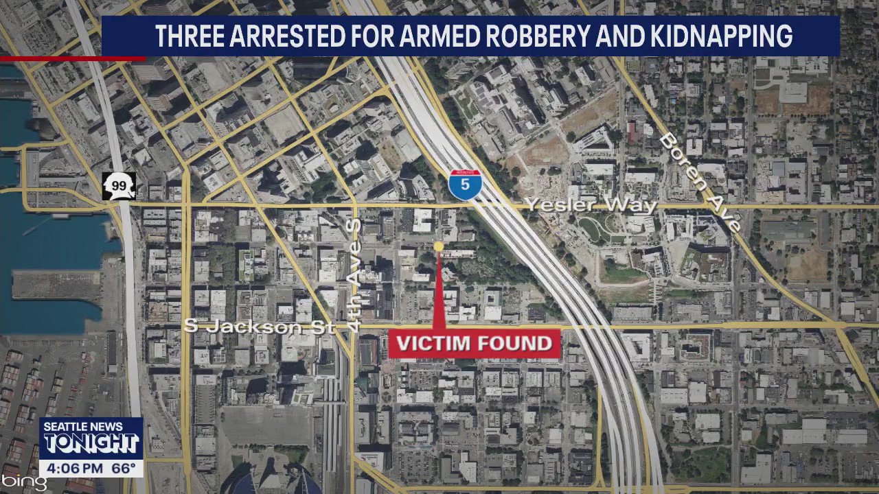 Three arrested for armed robbery, kidnapping in Chinatown-International District