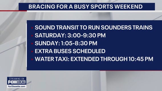 Seattle transit offering extra services for massive sports weekend