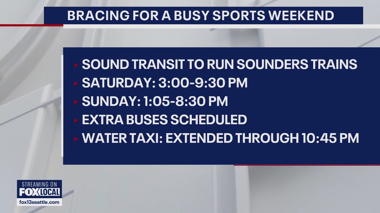 Seattle transit offering extra services for massive sports weekend