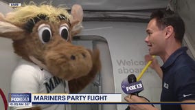 Seattle Mariners party flight heading to Detriot