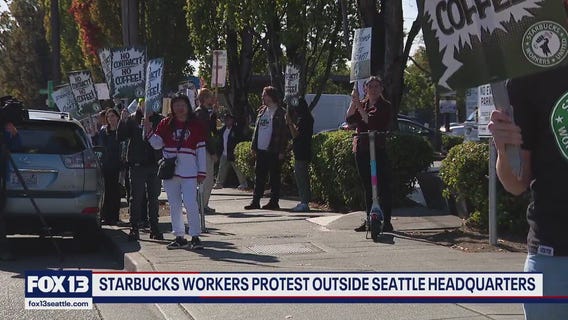 Starbucks union baristas protest closures, demand contract
