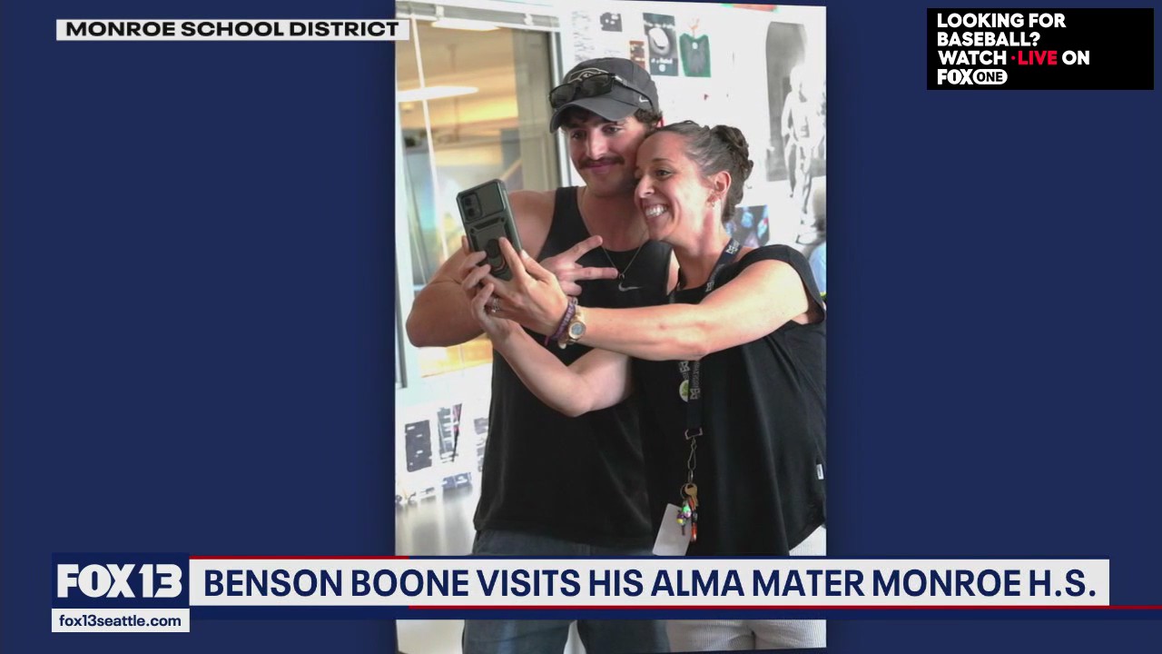 Benson Boone visits his alma mater in Monroe