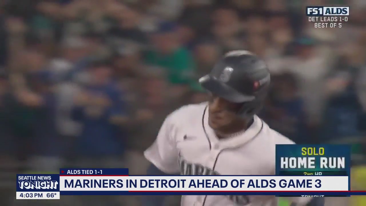 Mariners head to Detroit for ALDS tied after first playoff win in 24 years