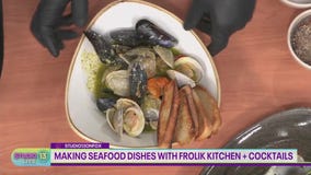 Making seafood dishes with Frolik Kitchen + Cocktails