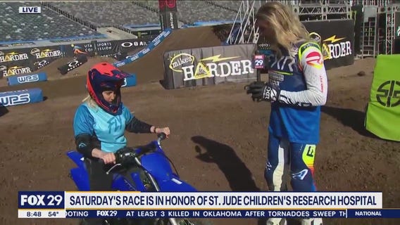 FOX 29's Jenn Fred tries Supercross